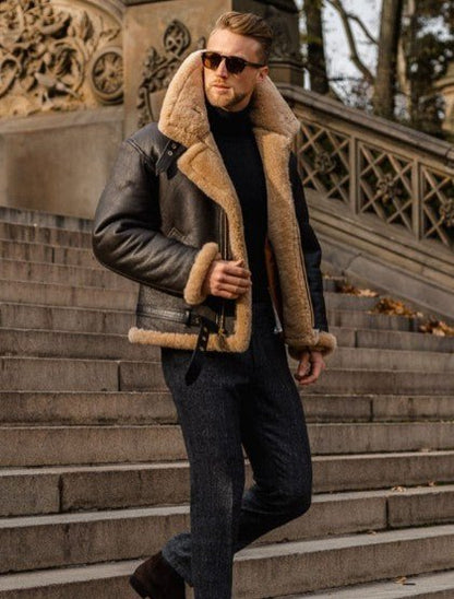 LIAM™ | Lammskinns-Läderjacka